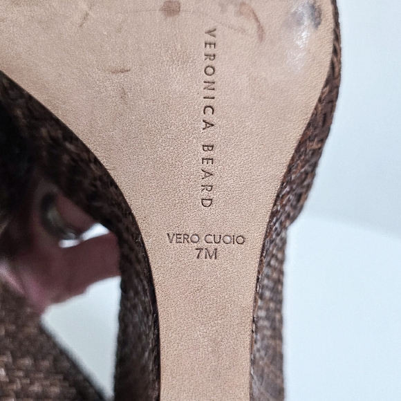 Veronica Beard Dali raffia wedge sandals size 7 - Picture 7 of 9